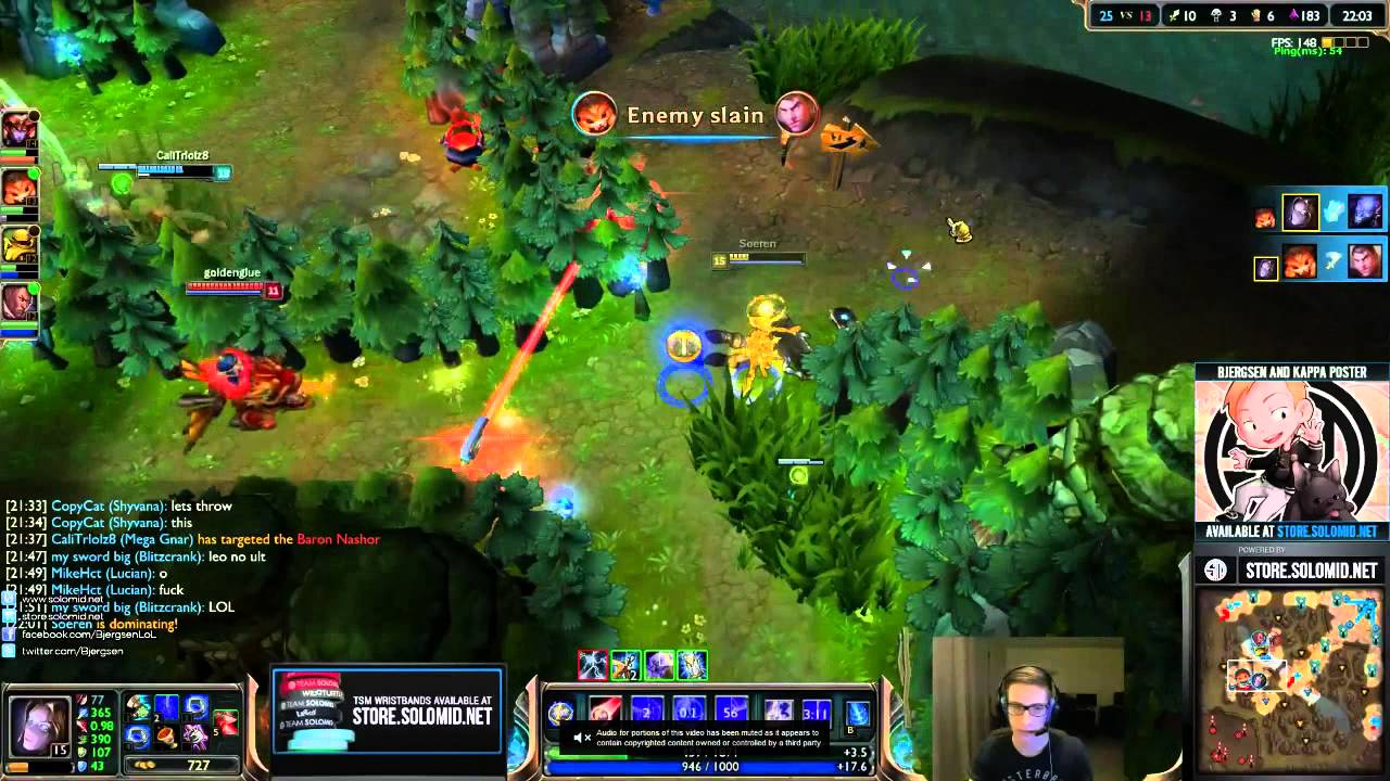 Bjergsen's Orianna Outplay - 'Get sh*t on, kid'