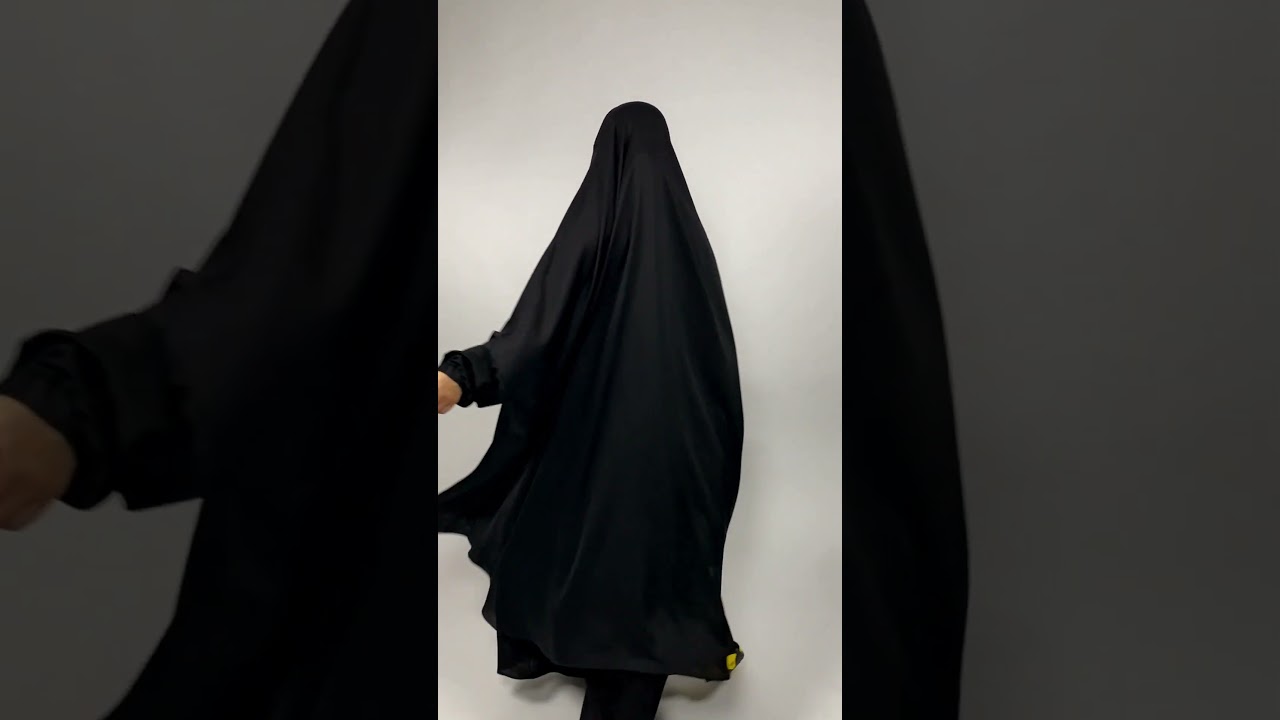 Black 2 Piece Jilbab With Niqab | Muslimah Black Outfit