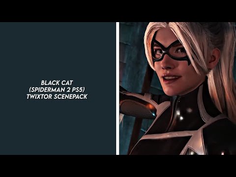 black cat (spiderman 2 ps5) twixtor scenepack