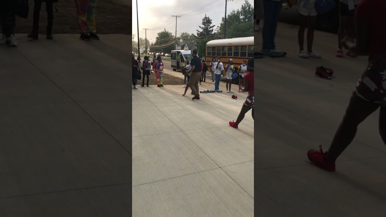 Black Girl Fighting In A Bus Stop