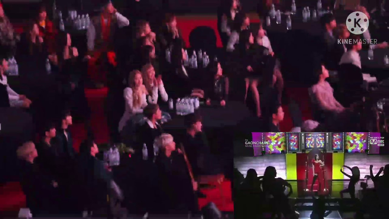 BLACKPINK, IZONE, (G)I-DLE, STRAY KIDS, IKON REACTION TO JENNIE-SOLO at Gaon Chart Music Awards 2019
