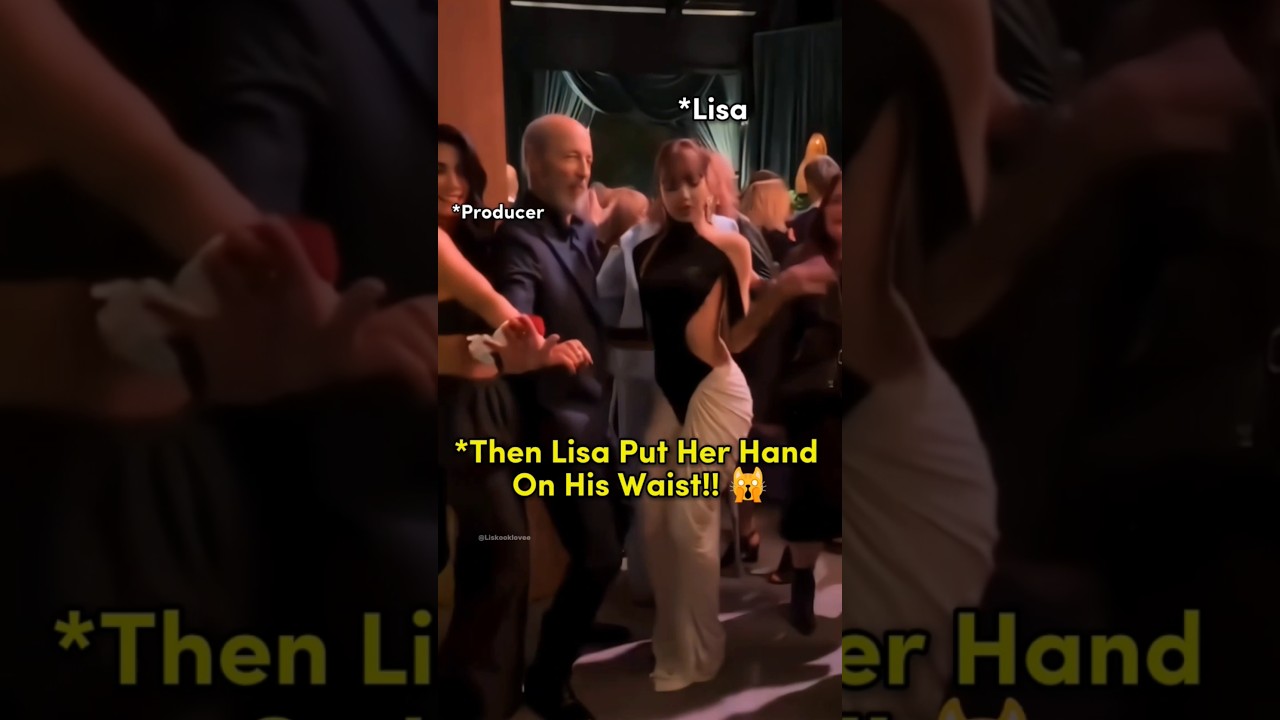 Blackpink Lisa at the after party of White Lotus with Producer #blackpink #lisa#shorts
