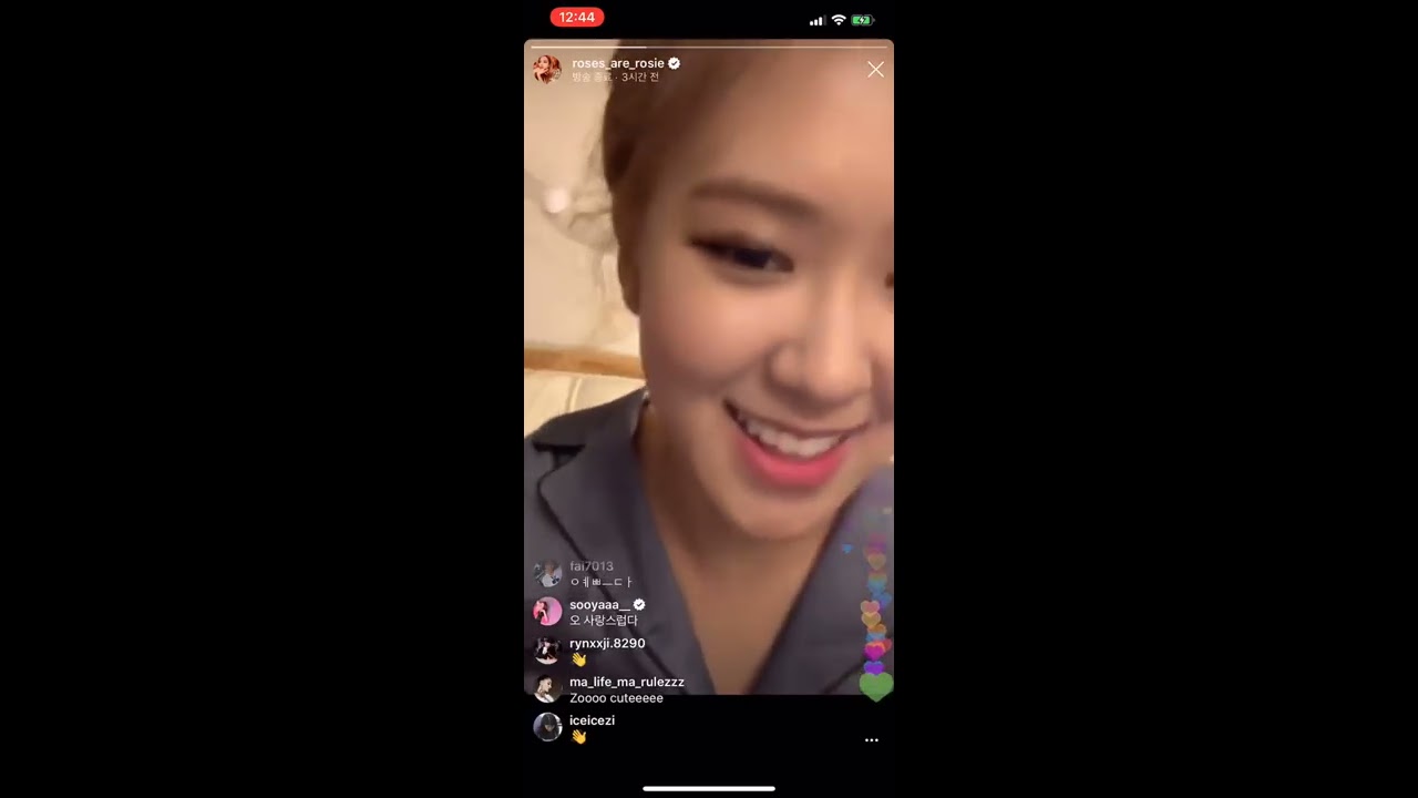 Blackpink rose instagram live feat.jisoo 블랙핑크 로제 피처링 지수 인스타 라이브