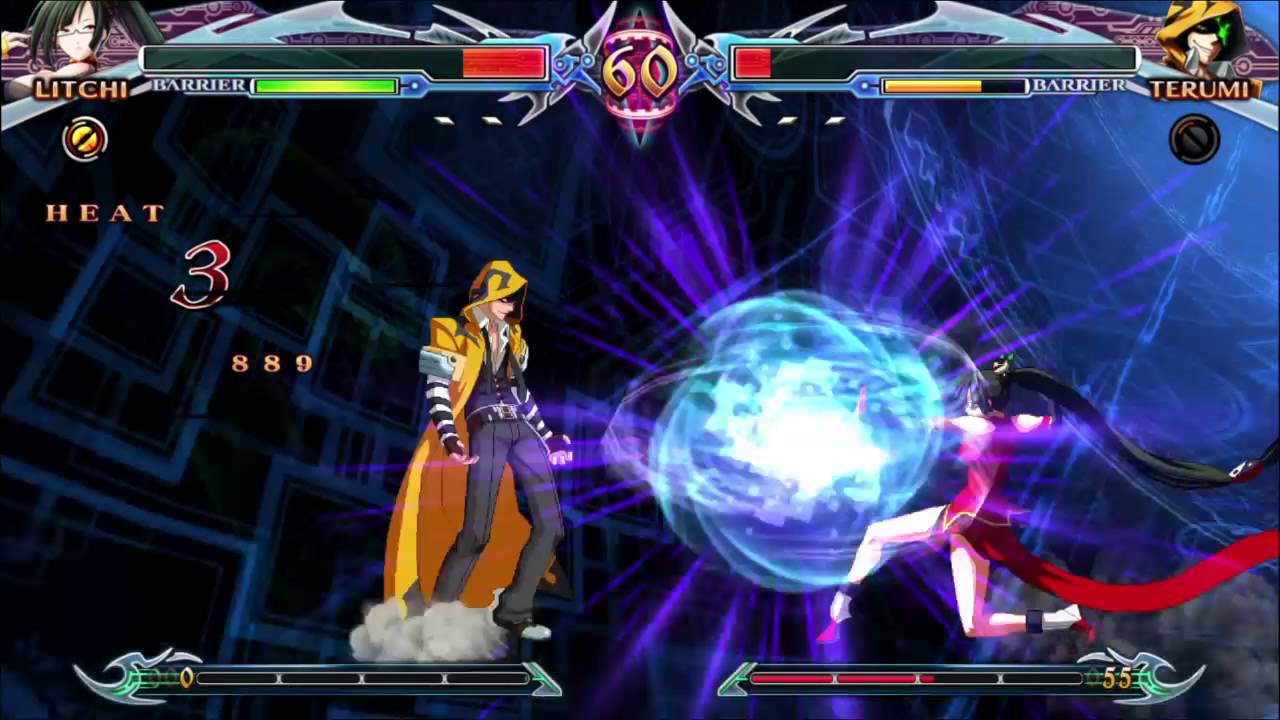 BLAZBLUE CHRONOPHANTASMA EXTEND Litchi vs Terumi Hell Mode