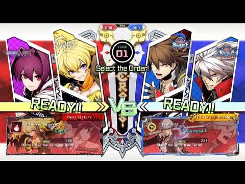 BLAZBLUE CROSS TAG BATTLE (Online Match) Naoto K./Ragna vs Yang/Yuzuriha