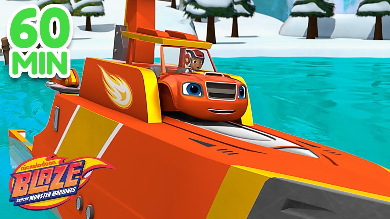 Blaze Water Rescues & Adventures! w/ AJ  🌊 | 1 Hour Compilation | Blaze and the Monster Machines