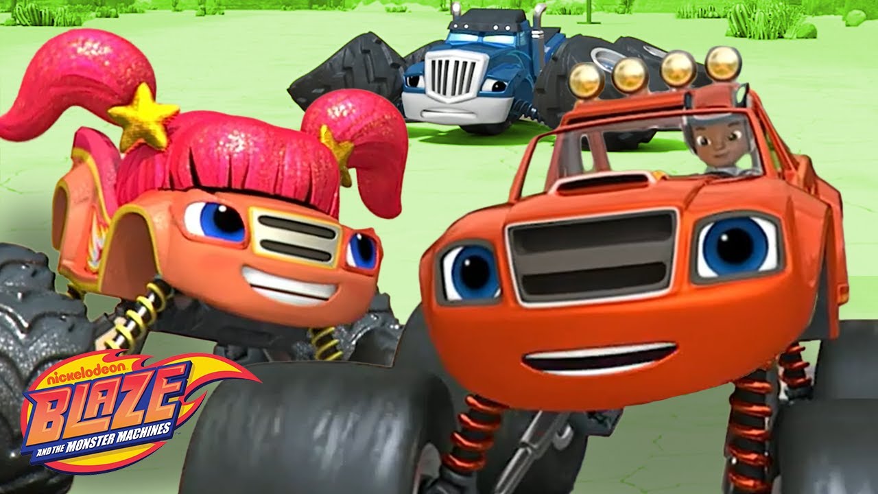 Blaze's Family Beats Crusher in Race w/ Blazing Speed! | Blaze and the Monster Machines