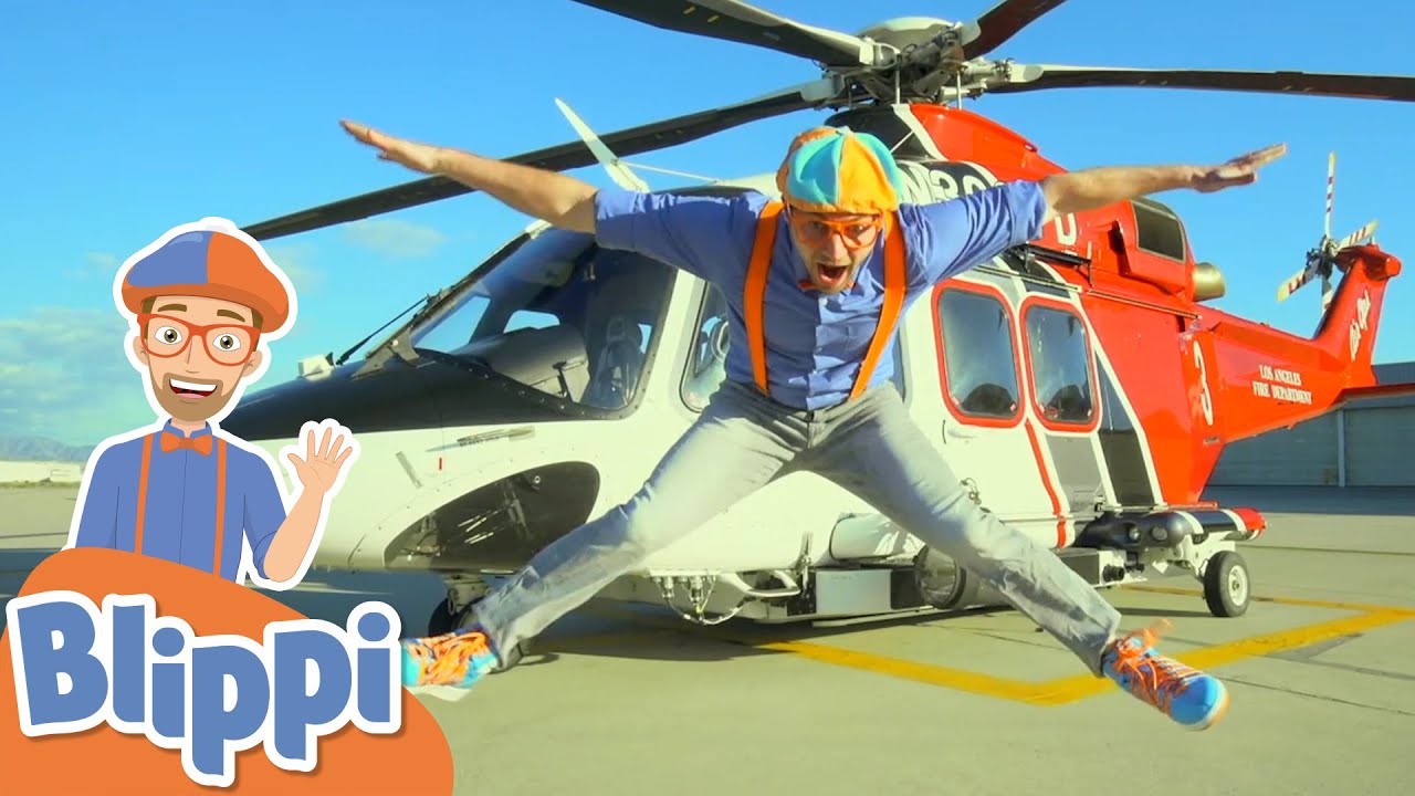 Blippi Explores a Firefighting Helicopter | Learn Vehicles for Kids | Educational Video for Toddlers
