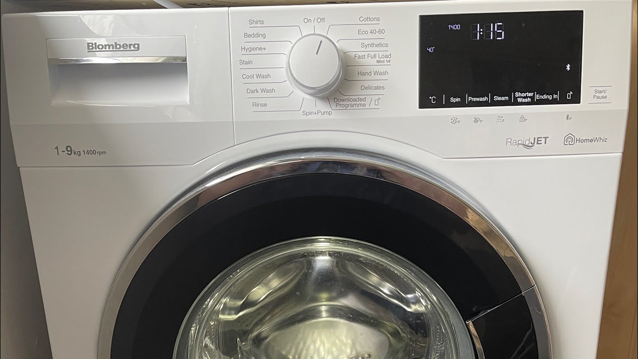Blomberg RapidJET LWF194520QW 9kg 1400rpm washing machine review and demonstration