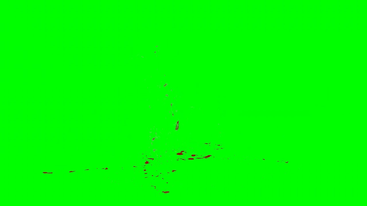 Blood squirt green screen