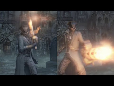 Bloodborne - All Trick Weapon Transformations and Firearm Animations