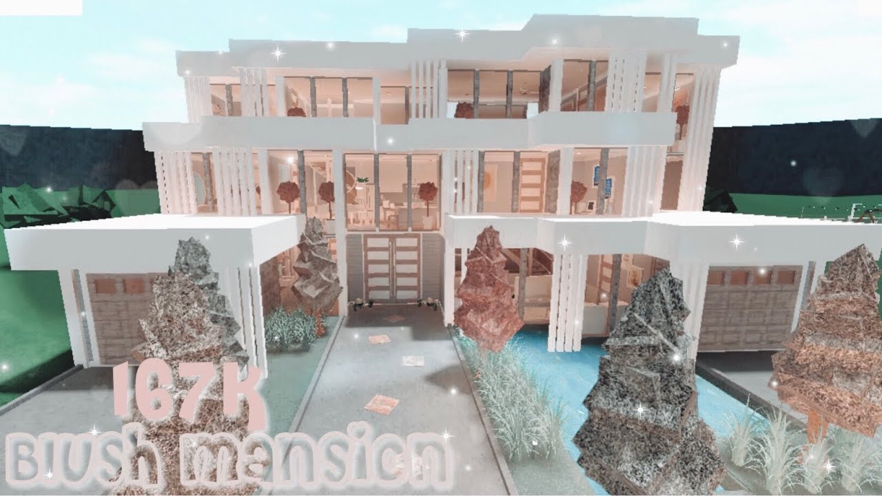Bloxburg| blush mansion| iiseashxllz| |167k