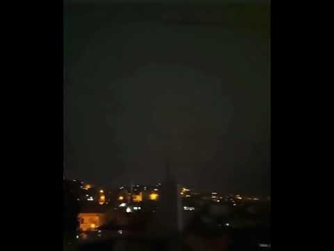 Blue flashes  in the sky before the earthquake in Turkey