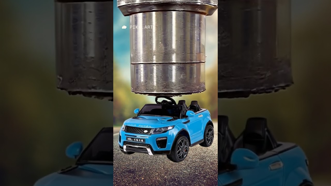 Blue Ford Racer Toy Car Crush #crushing #crush #toys #childrenscar