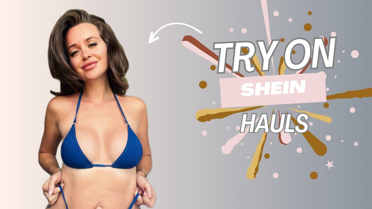 BLUE MICRO BIKINI TRY ON HAUL WITH MEGAN