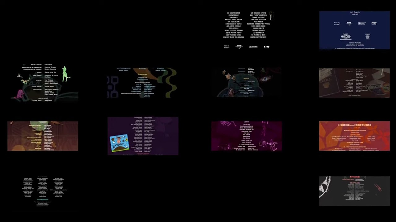 Blue Sky Studios movies (March 2002-June 2023) end credits all at once