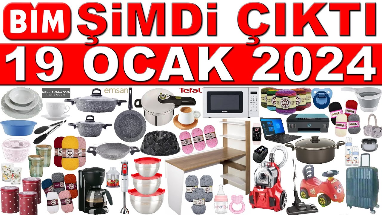 BİM 19 OCAK 2024 KATALOĞU | BİM YUMAK ÖRGÜ İPLERİ | BİM EMSAN ÇEYİZLİK MUTFAK GEREÇLERİ | BİM AKTÜEL