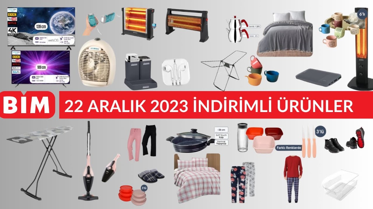 BİM 22 ARALIK 2023 KATALOĞU | BİM KAMPANYA ELEKTRONİK ÇEYİZLİK VE EV GEREÇLERİ | BİM AKTÜEL KATALOĞU