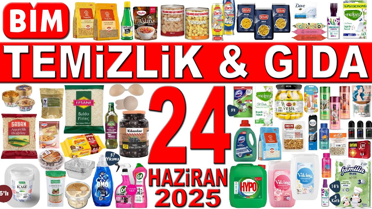 BİM TEMİZLİK VE GIDA BU SALI | 24 HAZİRAN 2025 BİM KATALOĞU | BİM İNDİRİMLERİ BU HAFTA | BİM AKTÜEL