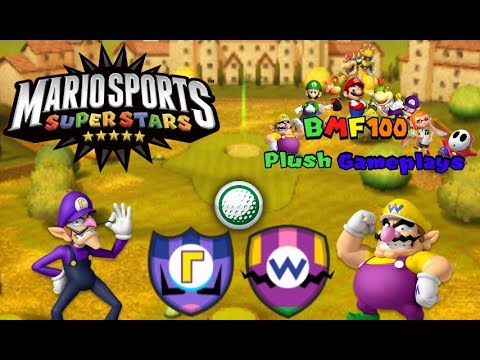 BMF100 Plush Gameplays: Waluigi Vs Wario (Golf Stroke Play) Mario Sports Superstars!