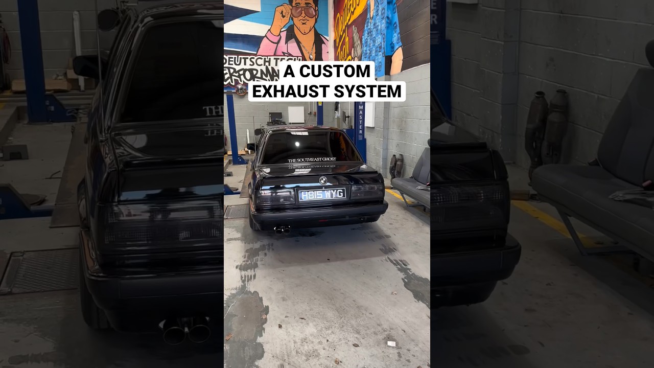 BMW E30 318i Custom Exhaust System Build💥 #shorts #e30m3 #bmwe30