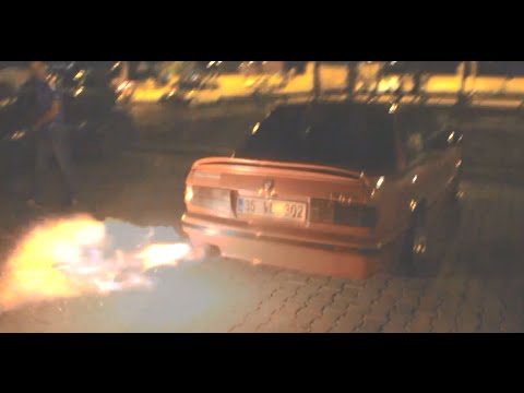 BMW E30 Turbo Çatara Patara Eksoz Patlatma - Flame - Alev Atma