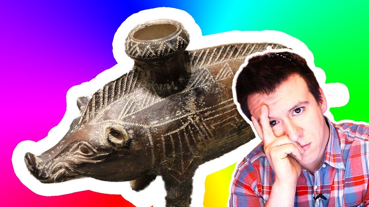 Boar Vessel 600-500BC, etruscan ceramic - Origin of the meme?