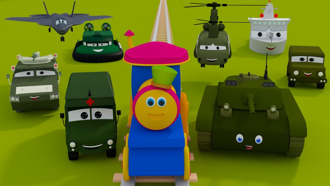 Bob il Treno - Gita al campo militare | Learn Vehicles | Kids Video | Kids songs | Bob The Train