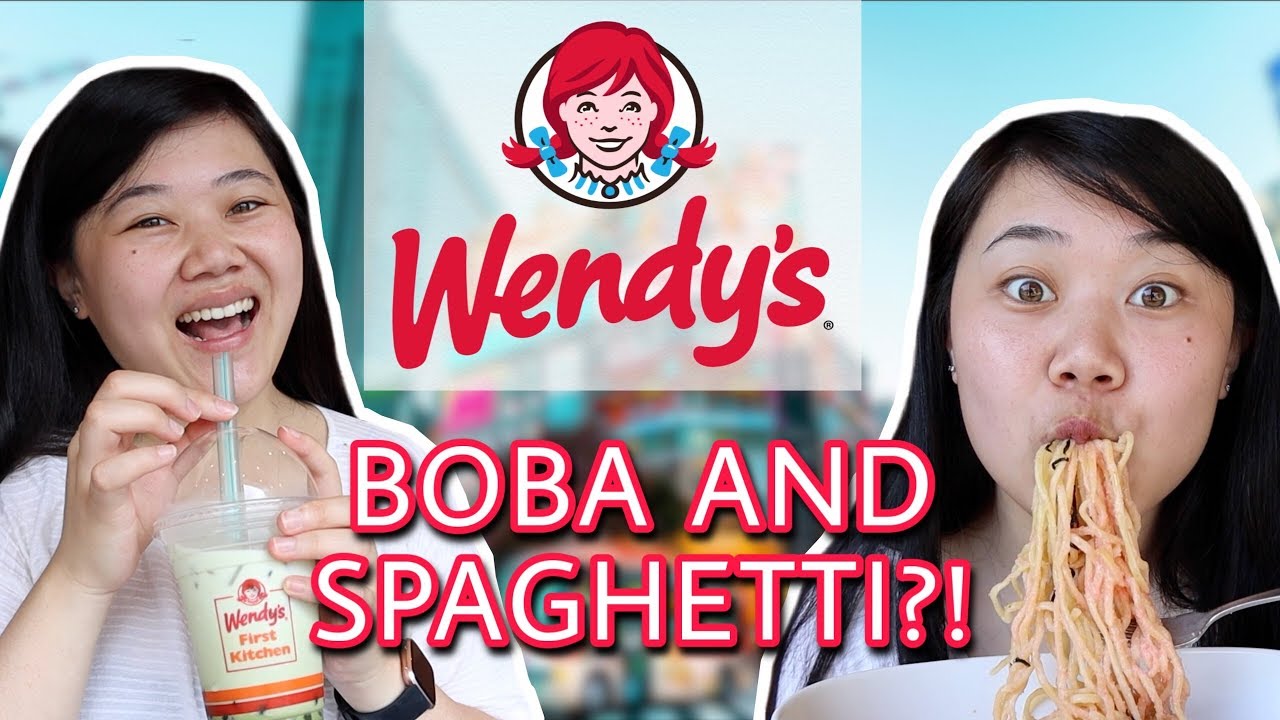 BOBA & SPAGHETTI AT WENDY'S JAPAN?! Trying Wendy's in Tokyo Review & Taste Test