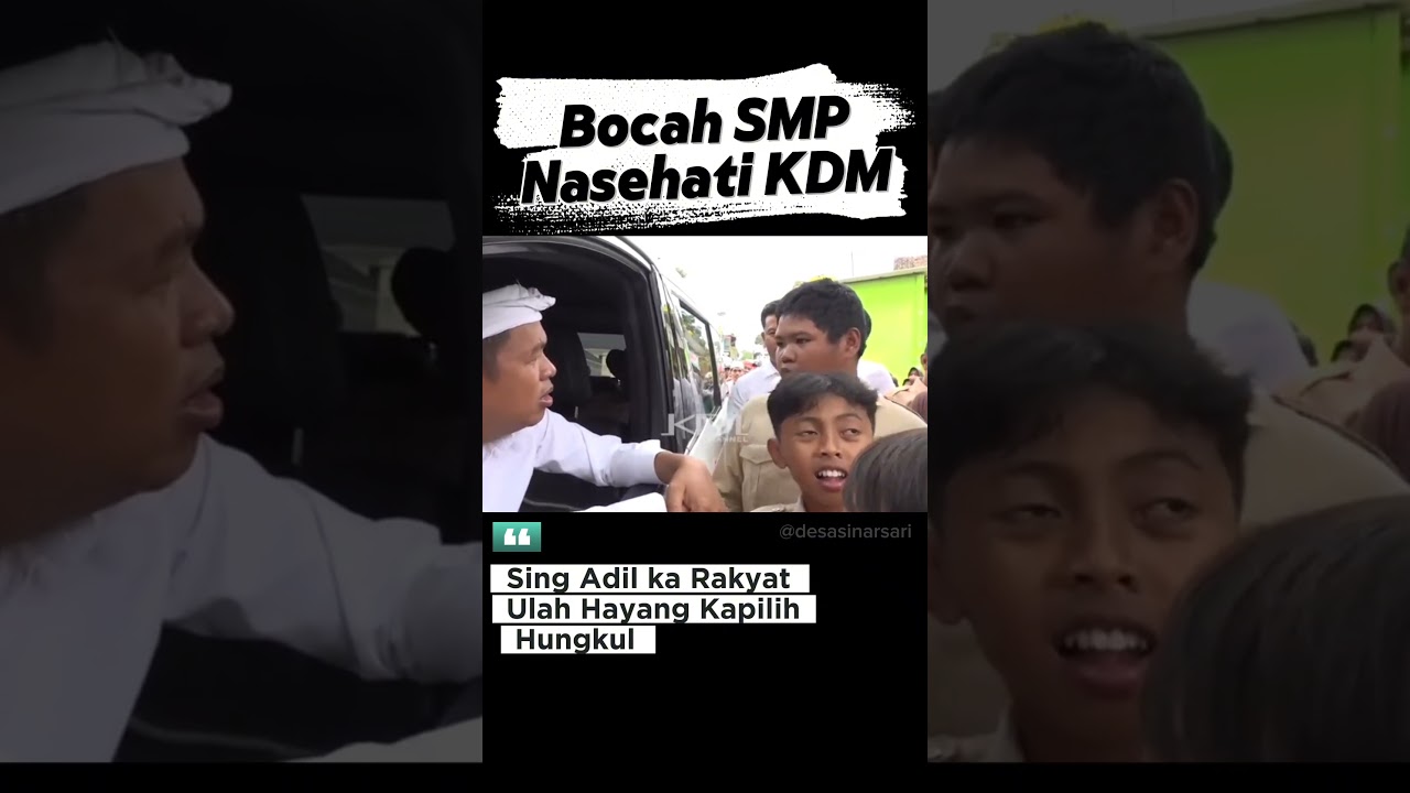 Bocah SMP Nasehati KDM