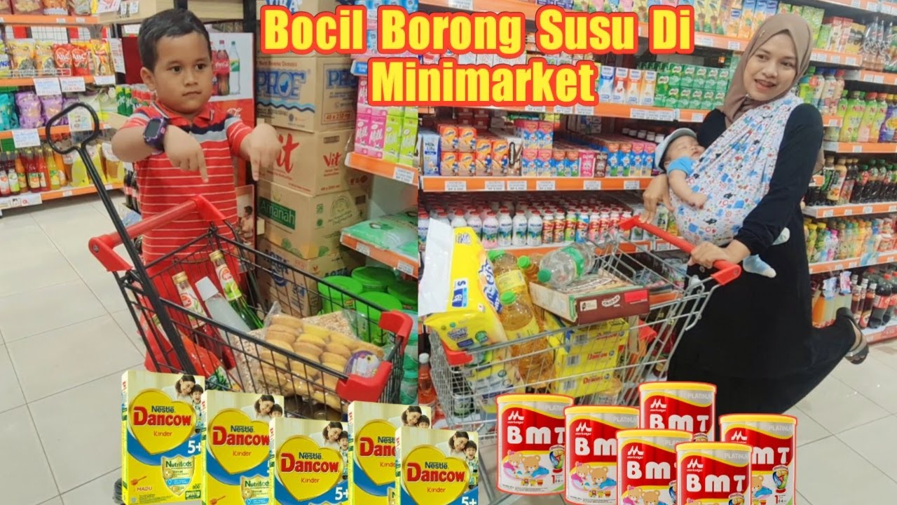 BOCIL BELANJA BULANAN BORONG SUSU DI MINIMARKET