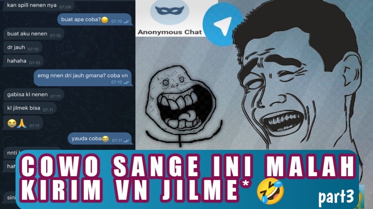 BOCIL DILARANG NONTON‼️ PRANK KANG S*NGE DI ANONYMOUS CHAT TELEGRAM🤣ENJOY‼️#part3 #chatprank