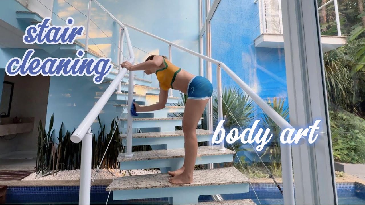 BODY ART HOUSE CLEANING |  Brazilian Tricot Body Art Style #BodyArt #MirrorCleaning