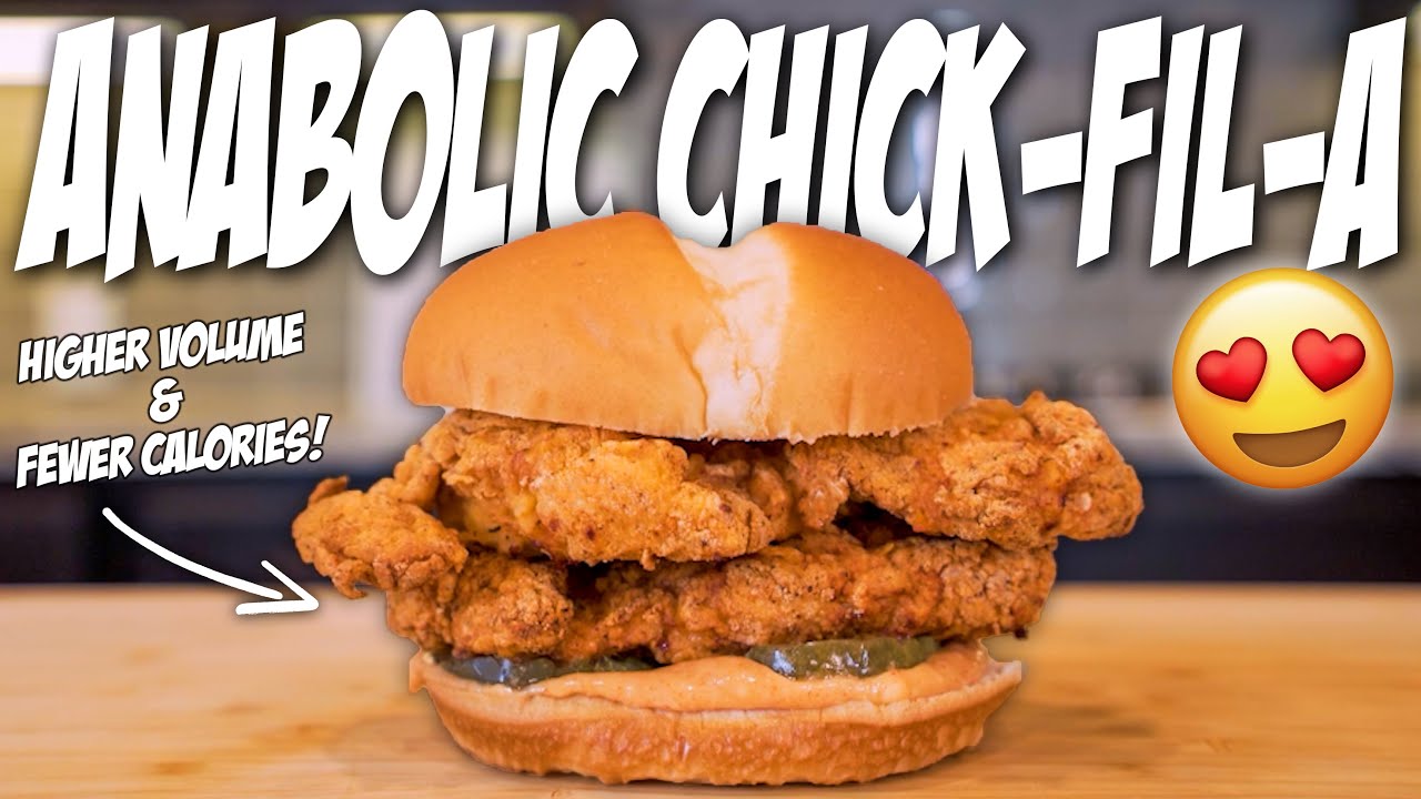 BODYBUILDING CHICK-FIL-A CHICKEN SANDWICH | No Deep Frying, High Protein, Air Fryer Recipe!