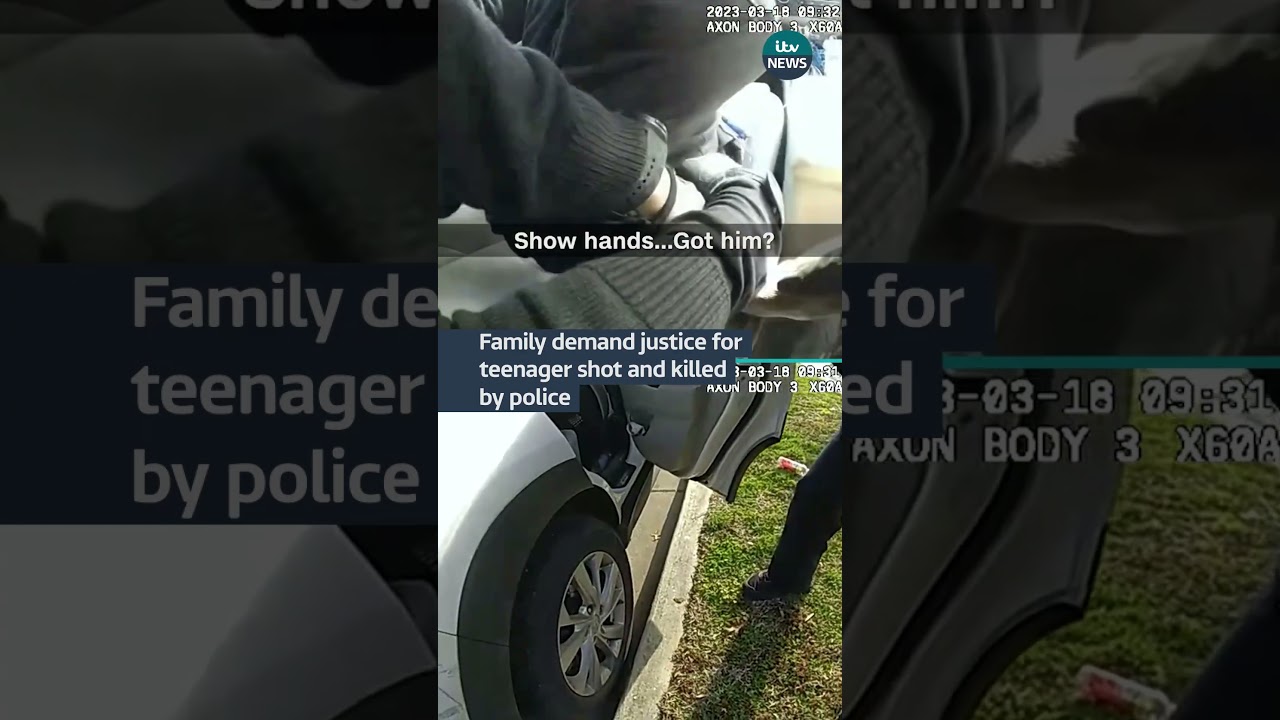 Bodycam footage shows the teen was fatally shot in the back #itvnews #news #delaneomartin #usa