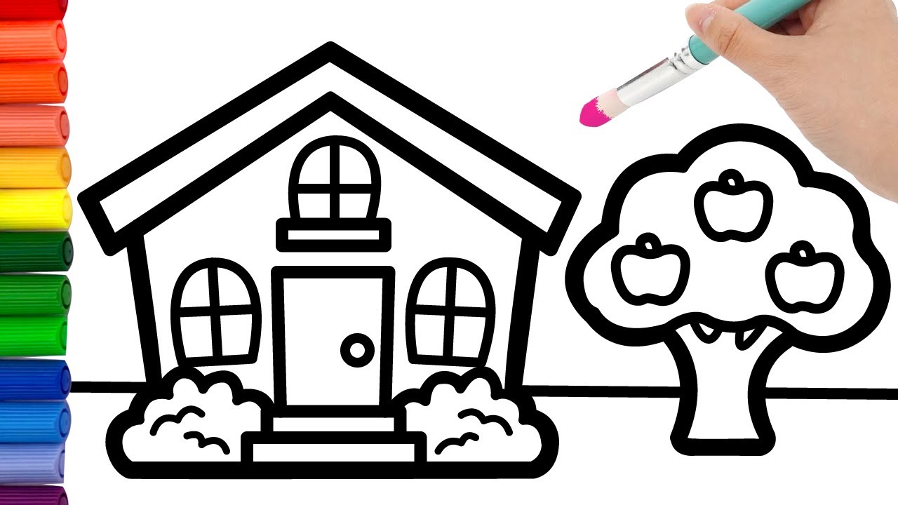 Bolalar uchun oddiy uyni qanday chizish mumkin ?How to draw a simple house for kids?