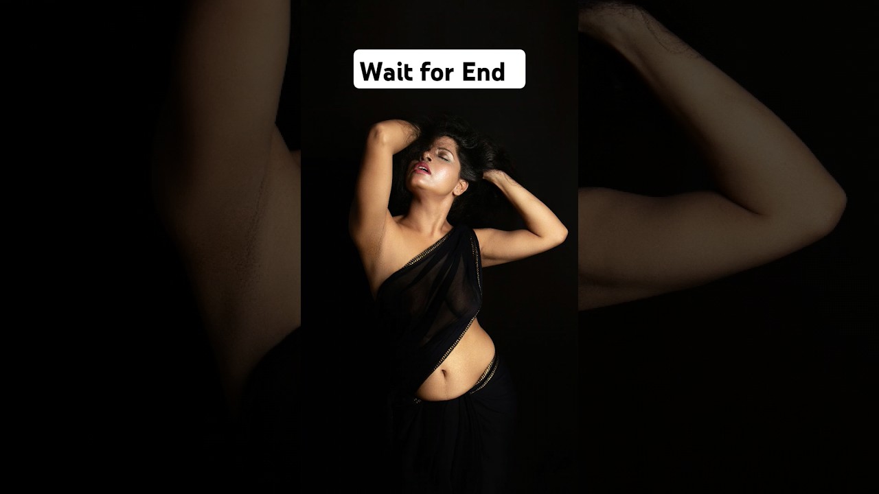 Bold and Beautiful: Model Soma in a Striking Black Saree Photoshoot #283