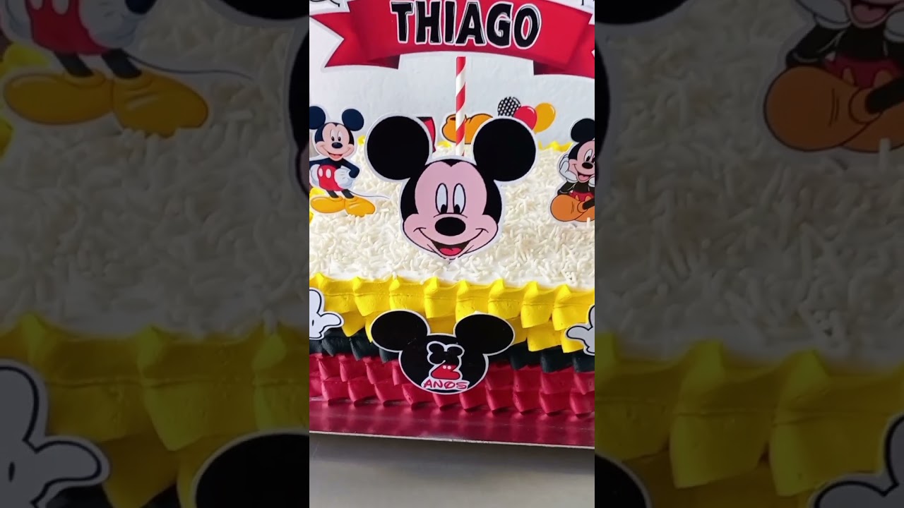Bolo do Mickey, VÍDEO completo no meu canal!