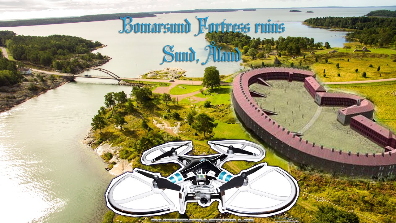 Bomarsund Fortress ruins, Åland - Panzerphantom Drone view of the ruins