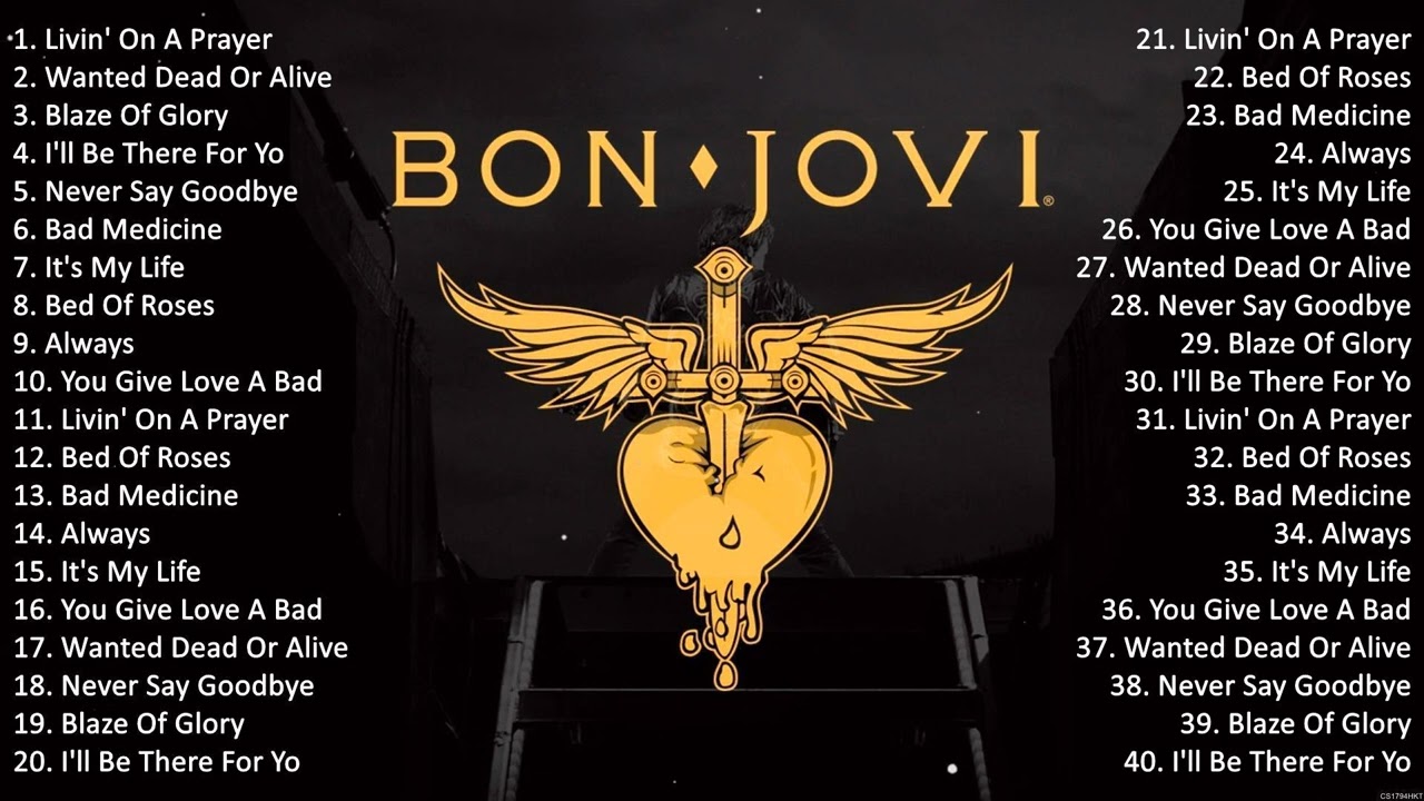 Bon Jovi Best Rock Songs Playlist - Full Album of Timeless Classics and Unforgettable Hits