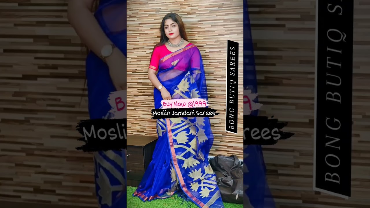 Bong ButiQ Motka Moslin Sarees Best Quality #sareecollection #sareeindia #designersaree #saree