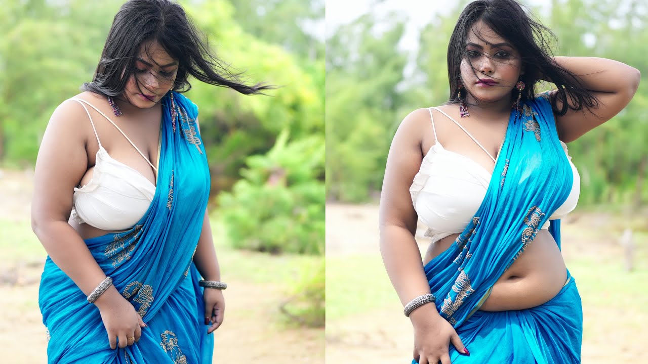 Bong Model Sreetama For Blue Color Saree Fashion I Bong Models I Sareelover I 2024