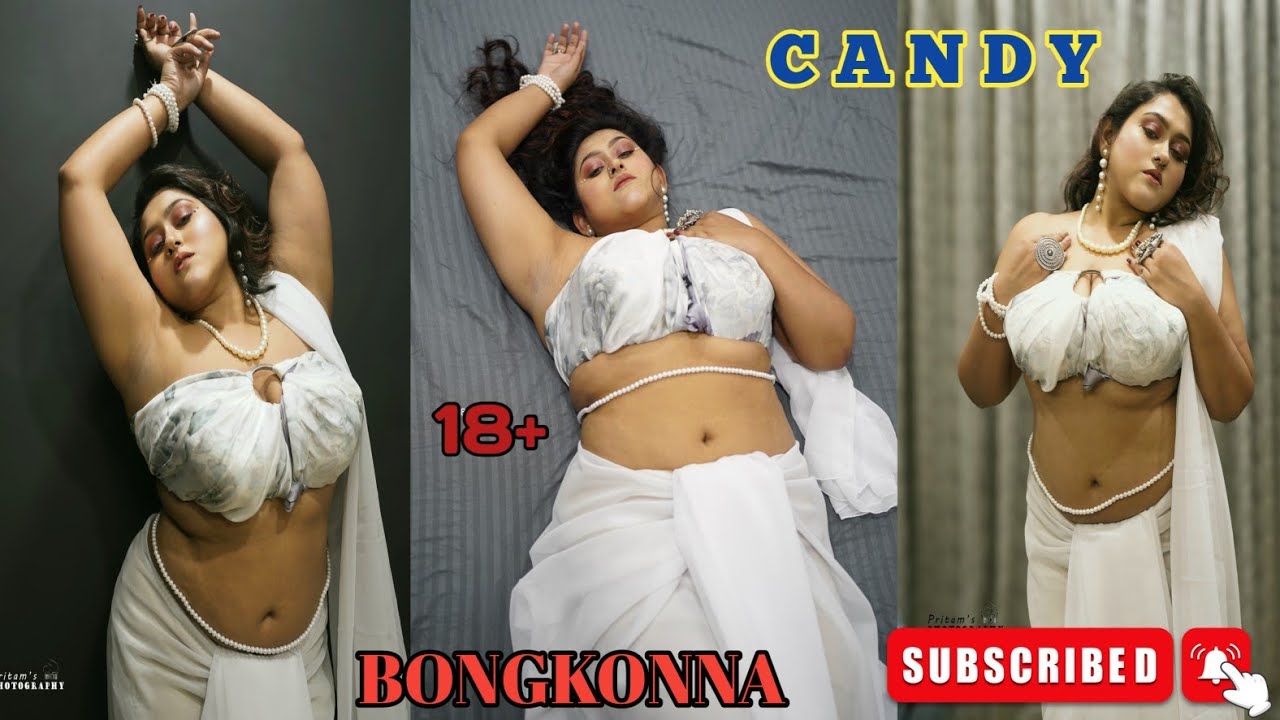 Bong Saree Lovers BONGKONNA | C A N D Y | With White Saree Full HD #bongkonna #sareelove #saree