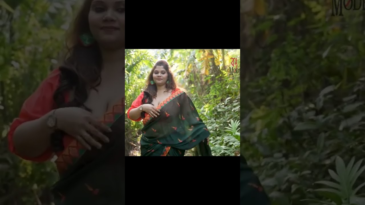 Bongo Beautiful Tora Rai outdoor saree fashion 2024|#Bongo model|#sareefashion |#chubby |#plussize