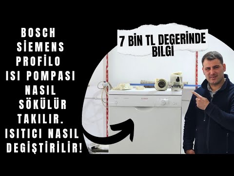 Bosch Bulaşık Makinesi Isı Pompası (Yıkama Motoru ) ve Isıtıcı Rezistansı Nasıl Sökülür , Takılır.