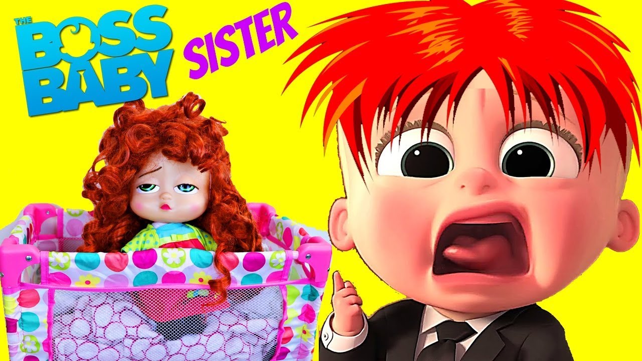 Boss Baby Movie Doll Needs HELP! Save From Bad Mom + Play Dress Up with Costumes Wigs DisneyCarToys