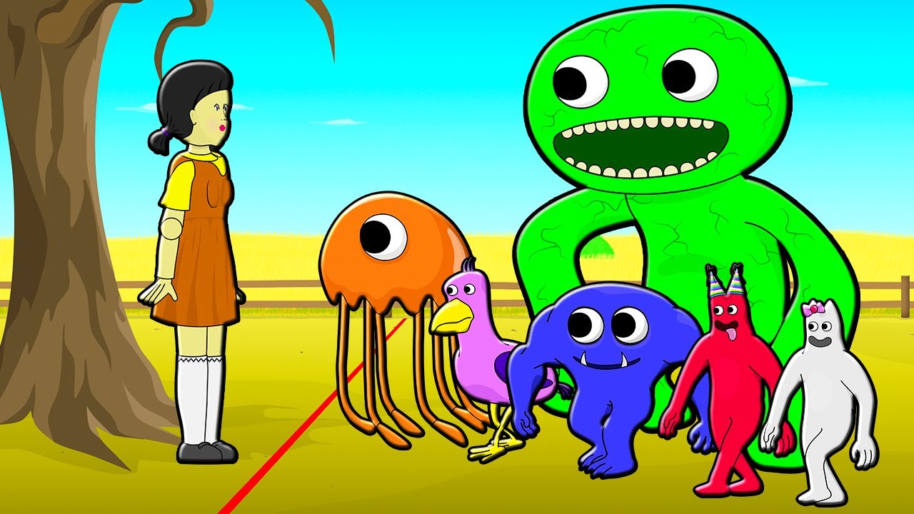 BOSSES GARTEN OF BAN BAN PLAY SQUID GAME! JUMBO JOSH & GARDEN OF BANBAN Cartoon Animation