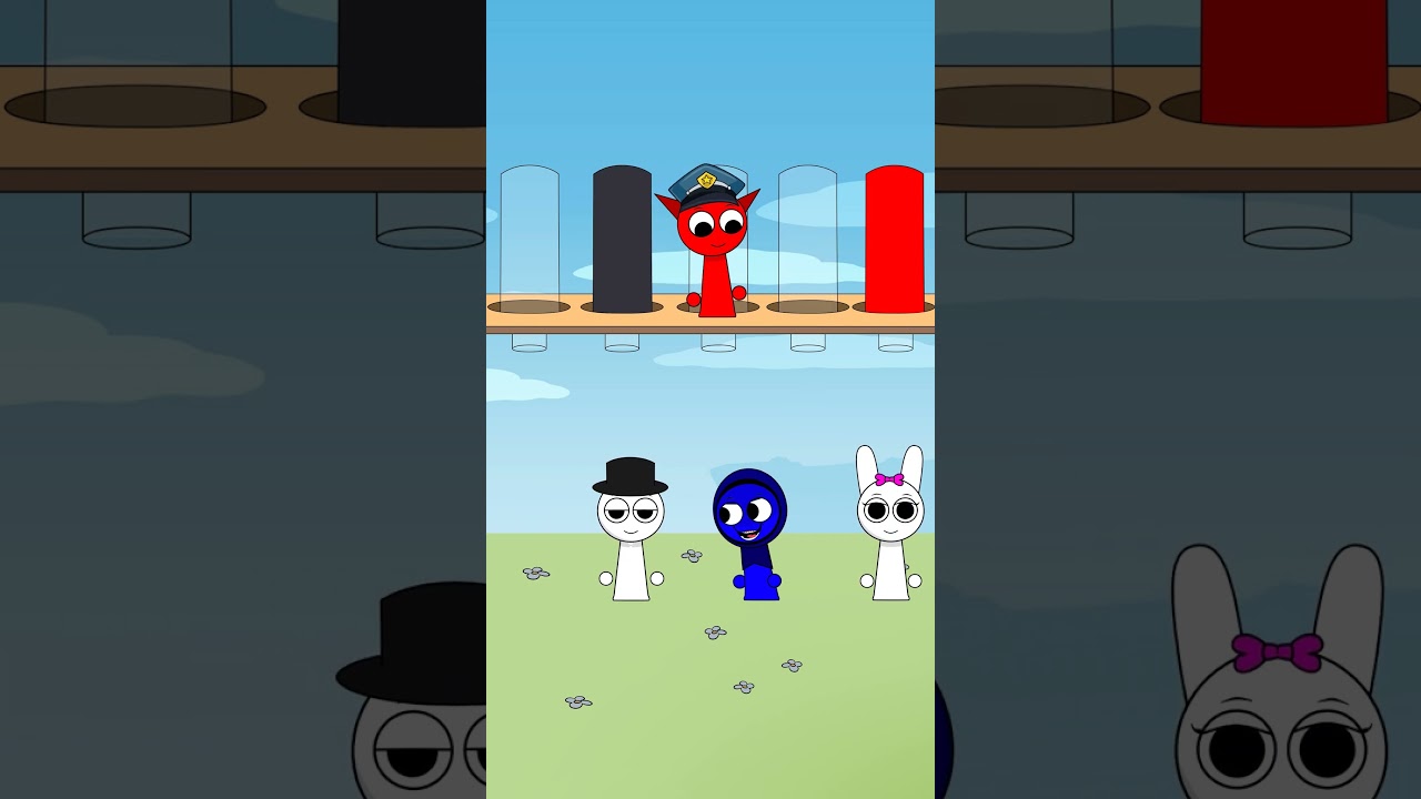 Bottle Coloring Challenge Sprunki hot Mix Color Help Vineria #animation #sprunki #games #shorts