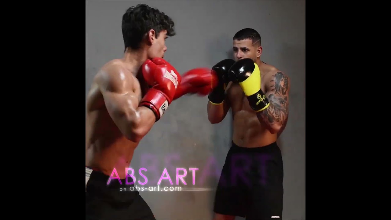 Boxing scene from an ABS ART video - Bruno vs Armin #gutpunch #abspunch #stomachpunch