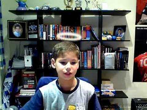 boy testing his new webcam
